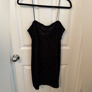 Wild Fable Leopard Velvet Spaghetti Strap Mini Dress Women’s M/L Party Night Out
